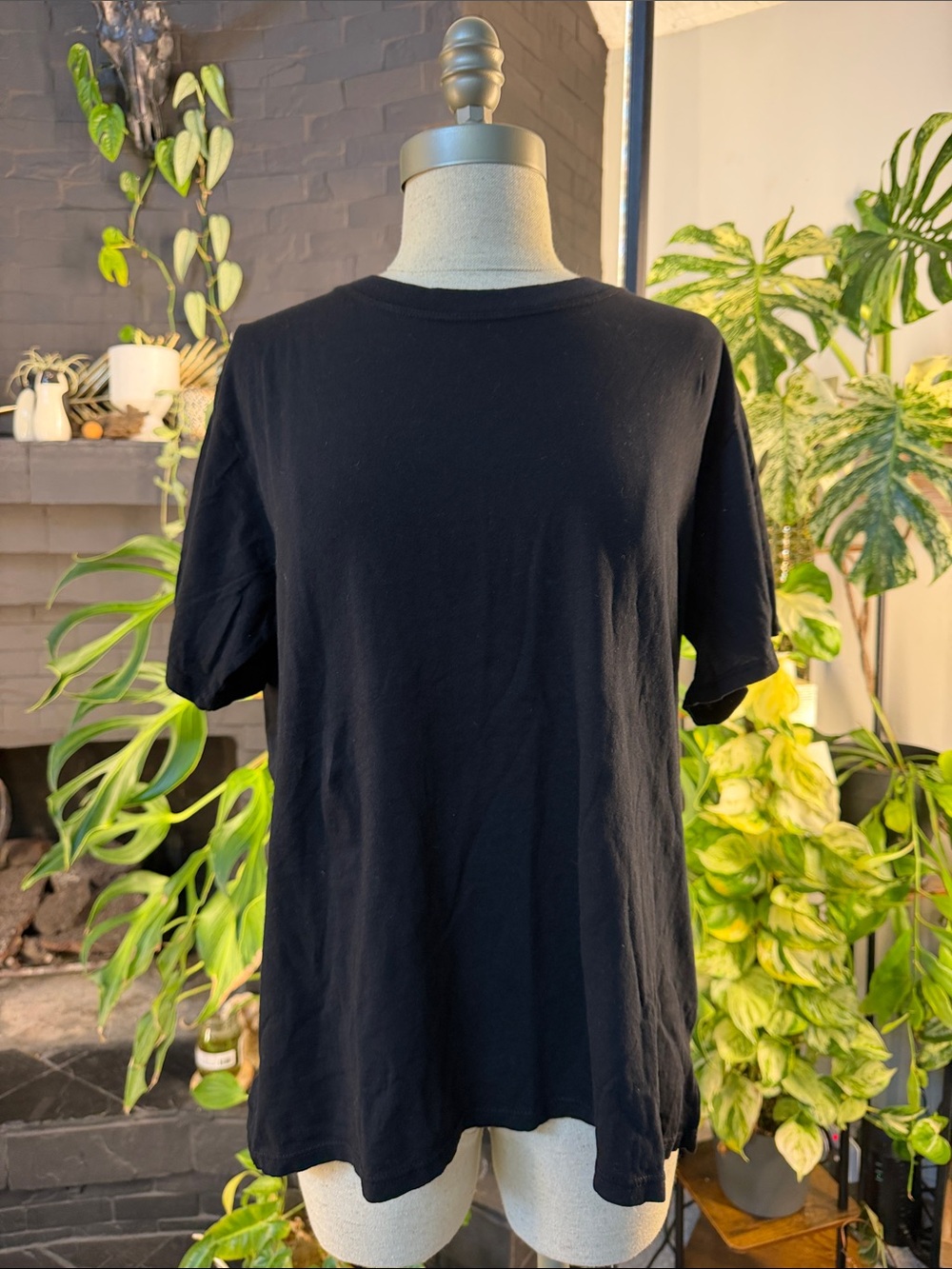 perfectwhitetee Black Short-Sleeve Crewneck Tee